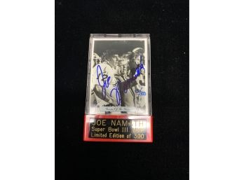 Joe Namath Autographed Card