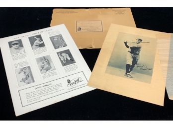 1928 Fro-Joy Babe Ruth Uncut Sheet, Premium Photo And Mailer