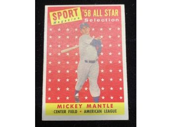 1958 Topps Mickey Mantle All-Star