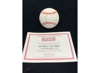 Ken Griffey Jr./ Alex Rodriguez Signed Baseball
