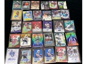 Lot Of (30) Football Autograph Cards
