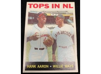 1964 Topps 'Tops In NL' Hank Aaron/ Willie Mays