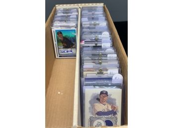 Box Lot Of (147) Baseball Autograph And Memorabilia Cards