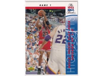 1993-94 Upper Deck The 1993 NBA Finals Game 1 Bull's Feisty Play Puts Chicago Up 1-0