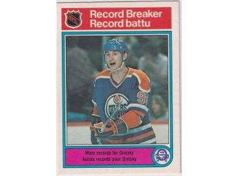 1982 O-pee-chee Record Breaker More Records For Gretzky