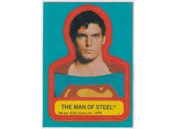 1978 Superman The Movie The Man Of Steel Sticker Card
