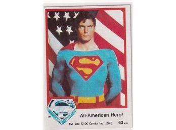 1978 Topps Superman The Movie  All American Hero