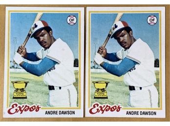 2 1978 Topps Andre Dawson All Star Rookie