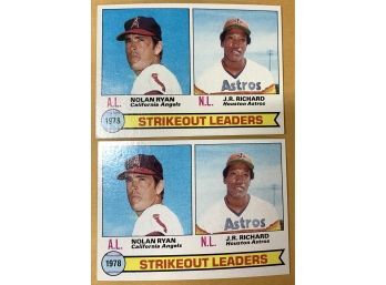 2 1978 Topps Strike Out Leaders