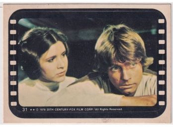 1977 Starwars Sticker Princess Leia Comforts Luke