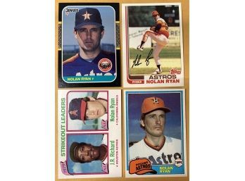 4 Nolan Ryan Baseball Cards