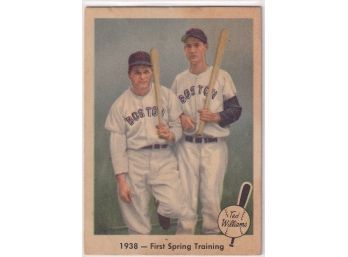 1959 Fleer Ted Williams 1938 First Spring Training