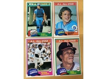 4 1981 Topps Baseball Cards