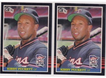 2 1985 Donruss Kirby Puckett Rookie Cards