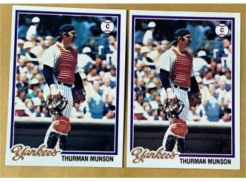 2 1978 Topps Thurman Munson