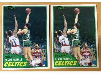2 1981 Topps Kevin McHale Rookies