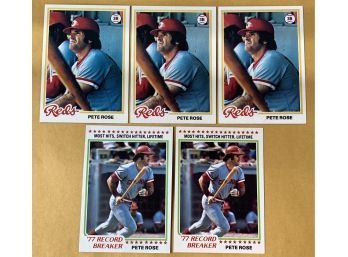 5 1978 Pete Rose Baseball Cards