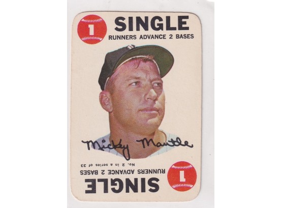 1968 Topps Game Mickey Mantle Single