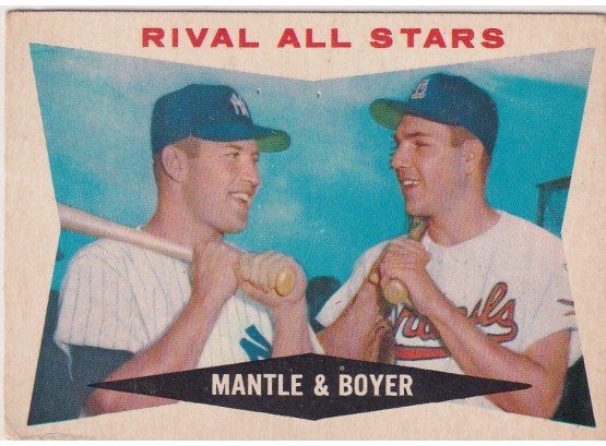 1960 Topps Rival Stars Mantle & Boyer