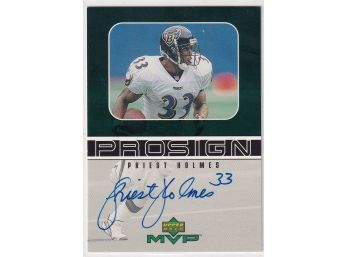1999 Upper Deck Prosign Priest Holmes Certified Signature