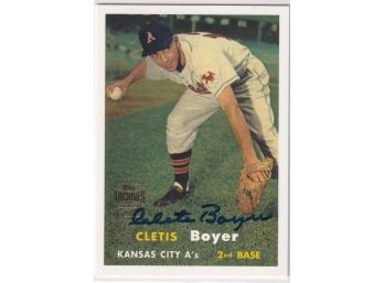 2001 Topps Archives Cletis Boyer Certified Autograph