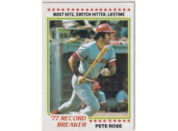 1978 Topps '77 Record Breaker Pete Rose