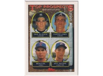 1993 Topps Top Prospects Dave Silvestri Chipper Jones Jeff Patzke Benji Gil Rookie Card