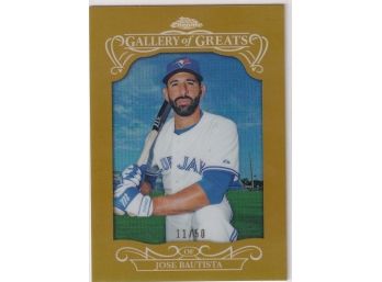 2015 Topps Chrome Gallery Of Greats Jose Bautista Numbered 11/50