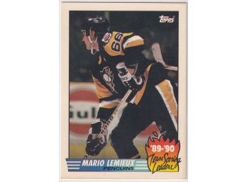 1990 Topps Mario Lemieux 89-90 Team Scoring Leaders
