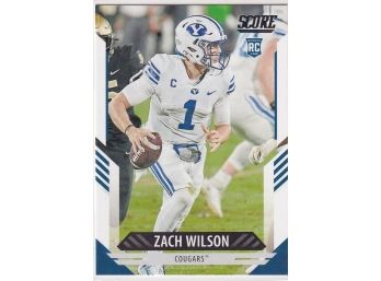 2021 Panini Score Zach Wilson Rookie Card