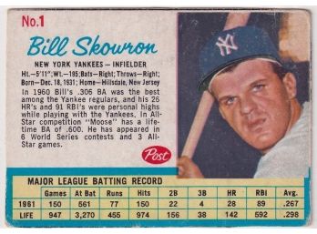 1962 Post Bill Skowron