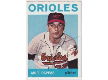 1964 Topps Milt Pappas Estate Found Autograph Card