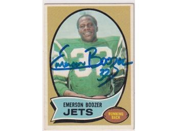 1970 Topps Emerson Boozer Estate Found Autograph Card