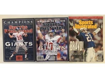 3 Sports Illustrated NY Giants Magazines