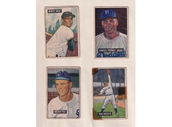 4 1950s Bowman Baseball Cards