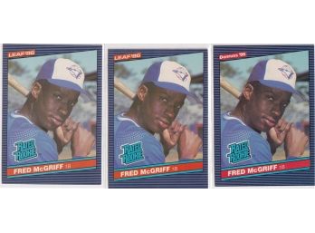 3 1986 Donruss Fred McGriff Rated Rookie Cards