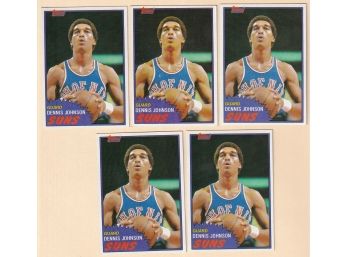 5 1981 Topps Dennis Johnson Basketball Cards