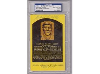 1964 Date HOF Yellow George Kelly Authentic PSA/DNA Certified Auto