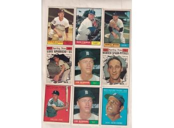 9 Vintage Topps Baseball Cards