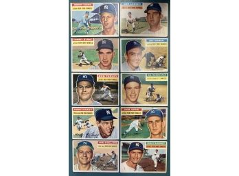 10 1956 Topps Baseball Cards