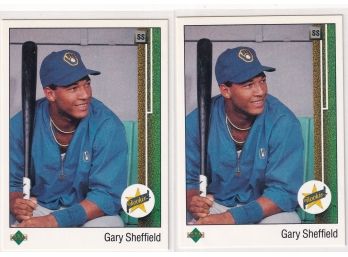 2 1989 Upper Deck Gary Sheffield Rookie Cards