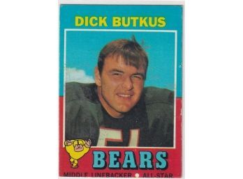 1971 Topps Dick Butkus Miscut
