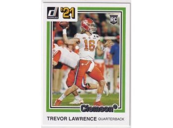 2021 Panini Donruss Draft Picks Trevor Lawrence Clemson Rookie Card