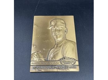 1991 Topps Stadium Club Charter Member Commemorative Nolan Ryan Medallion