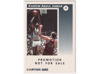 1991/92 Courtside  Kareem Abdul Jabbar Promotion Card