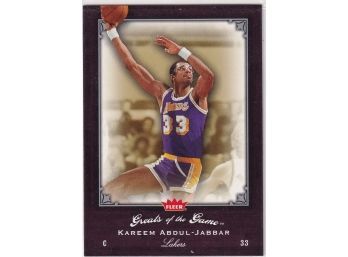 2005/06 Fleer Greats Of The Game Kareem Abdul Jabbar