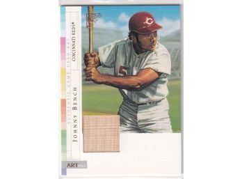 2003 Topps ARTifact Johnny Bench Authentic Game-Used Bat Card