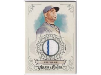 2018 Topps Allen & Ginter Yonis Cespedes Genuine Relic Card