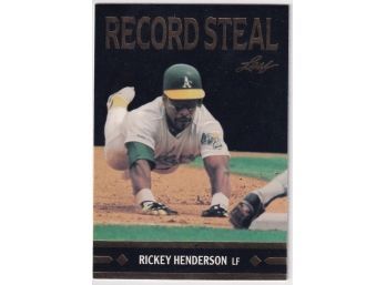 1991 Leaf Rickey Henderson Record Steal