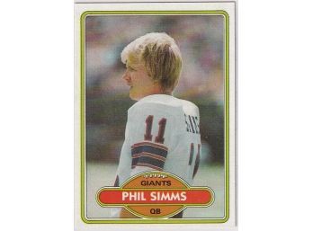 1980 Topps Phil Simms  Rookie Card